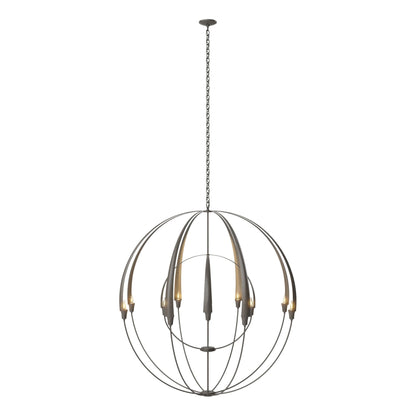 Double Cirque Large Scale Chandelier 12-Light in Dark Smoke