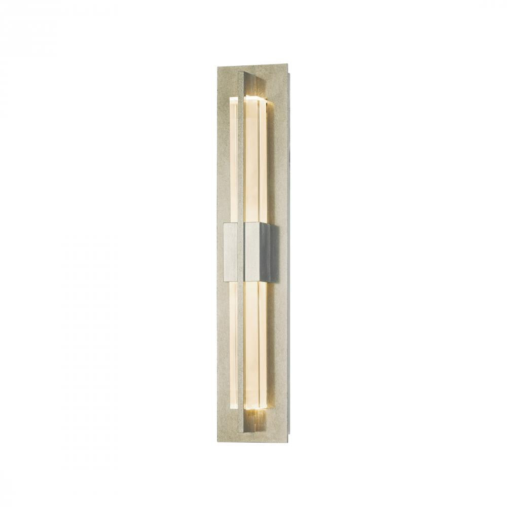 Double Axis Wall Sconce, 1-Light, LED, Vintage Platinum, Clear Glass, 23.5"H (206440-LED-82-ZM0331 3KHE3H)