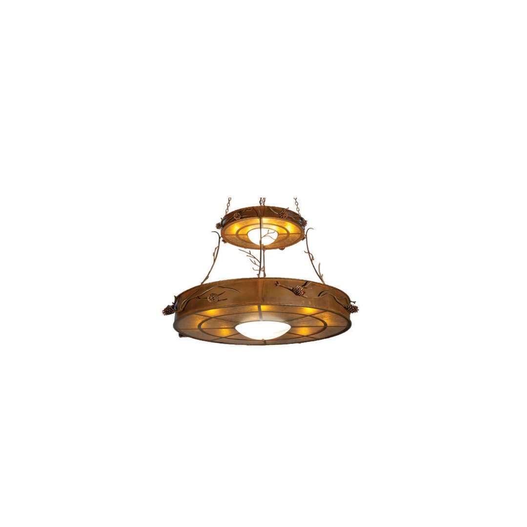 Sixteen Light Down Lighting Two Tier Chandelier from the Walden Pine Collection