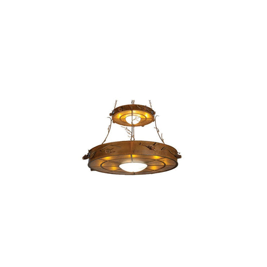 Sixteen Light Down Lighting Two Tier Chandelier from the Walden Pine Collection