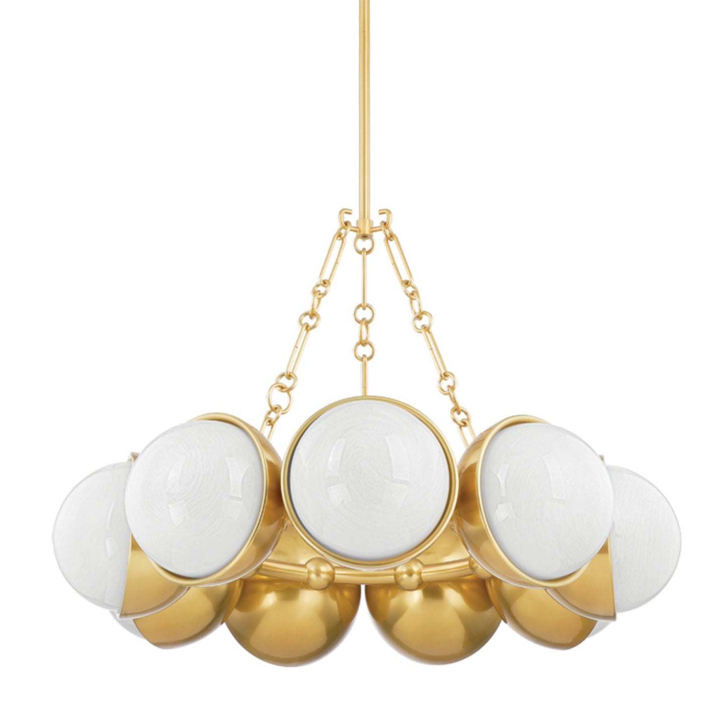Althea 9-Light Chandelier in  Vintage Polished Brass 34.25L x 34.25W x 24.25H