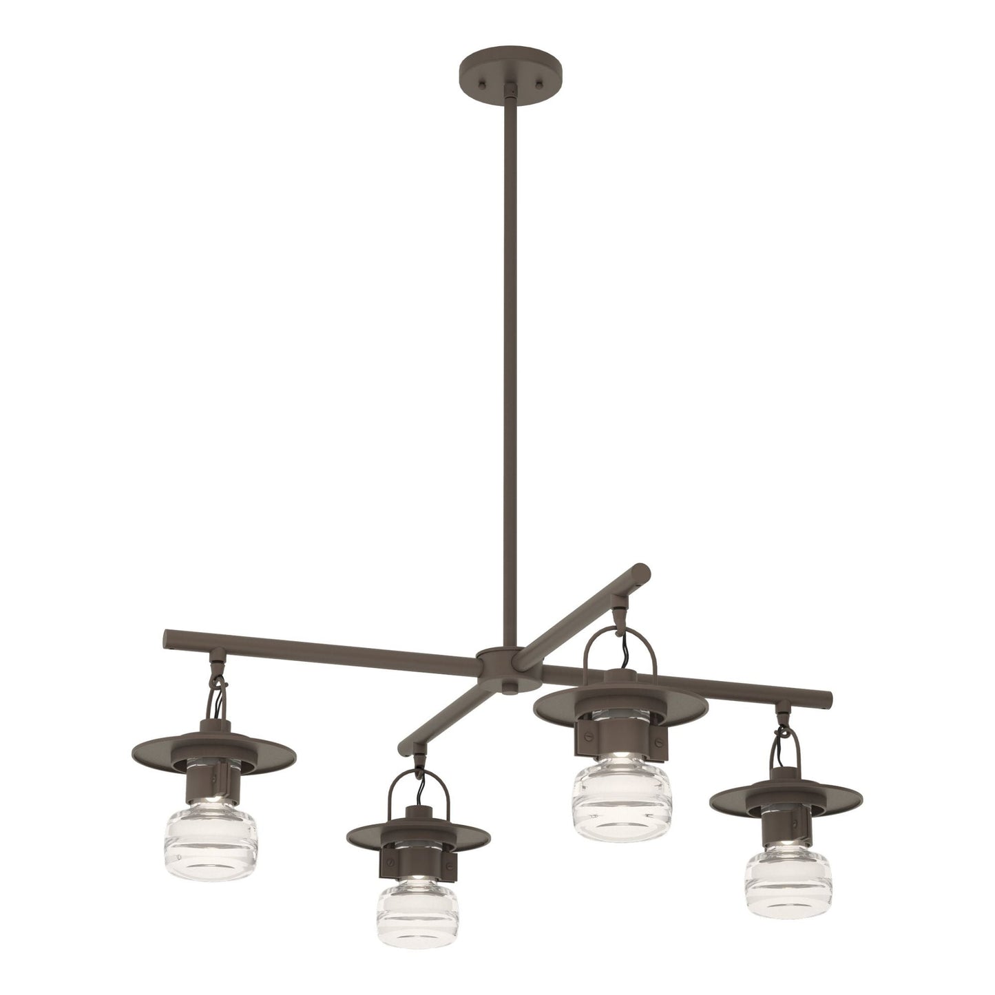 Mason Outdoor 4-Light Pendant 4-Light Clear Glass (ZM) in Coastal Dark Smoke