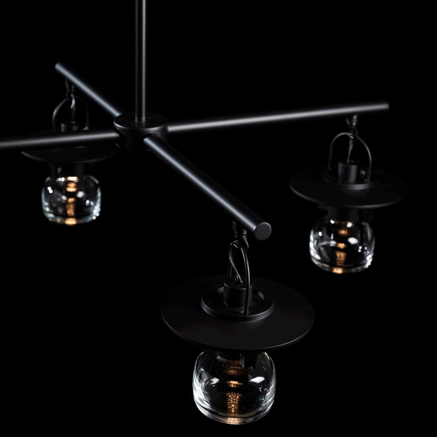Mason Outdoor 4-Light Pendant 4-Light Clear Glass (ZM) in Coastal Black