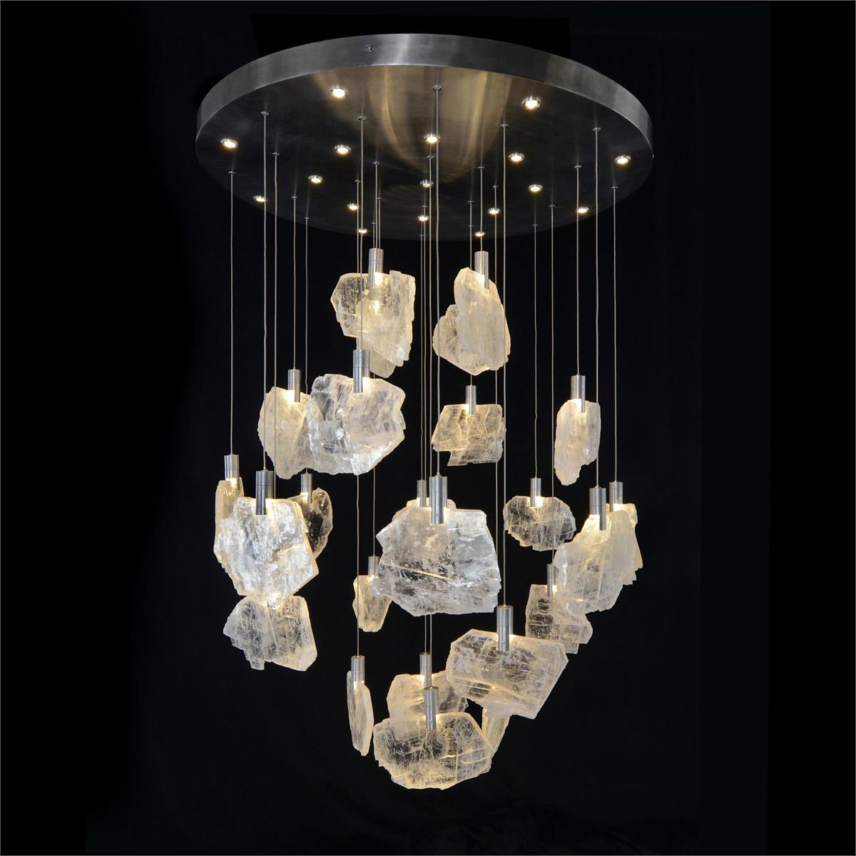 John Richard Moonlight Sonata: Forty-One-Light Horizontal Selenite Pane Pendant Chandelier (Copy)