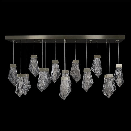 John Richard Lux Twenty-Seven-Light Horizontal Chandelier, Nickel