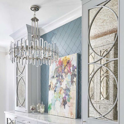 Bolton 8 Light 25" Wide Crystal Drum Chandelier with Faceted Crystal Accents