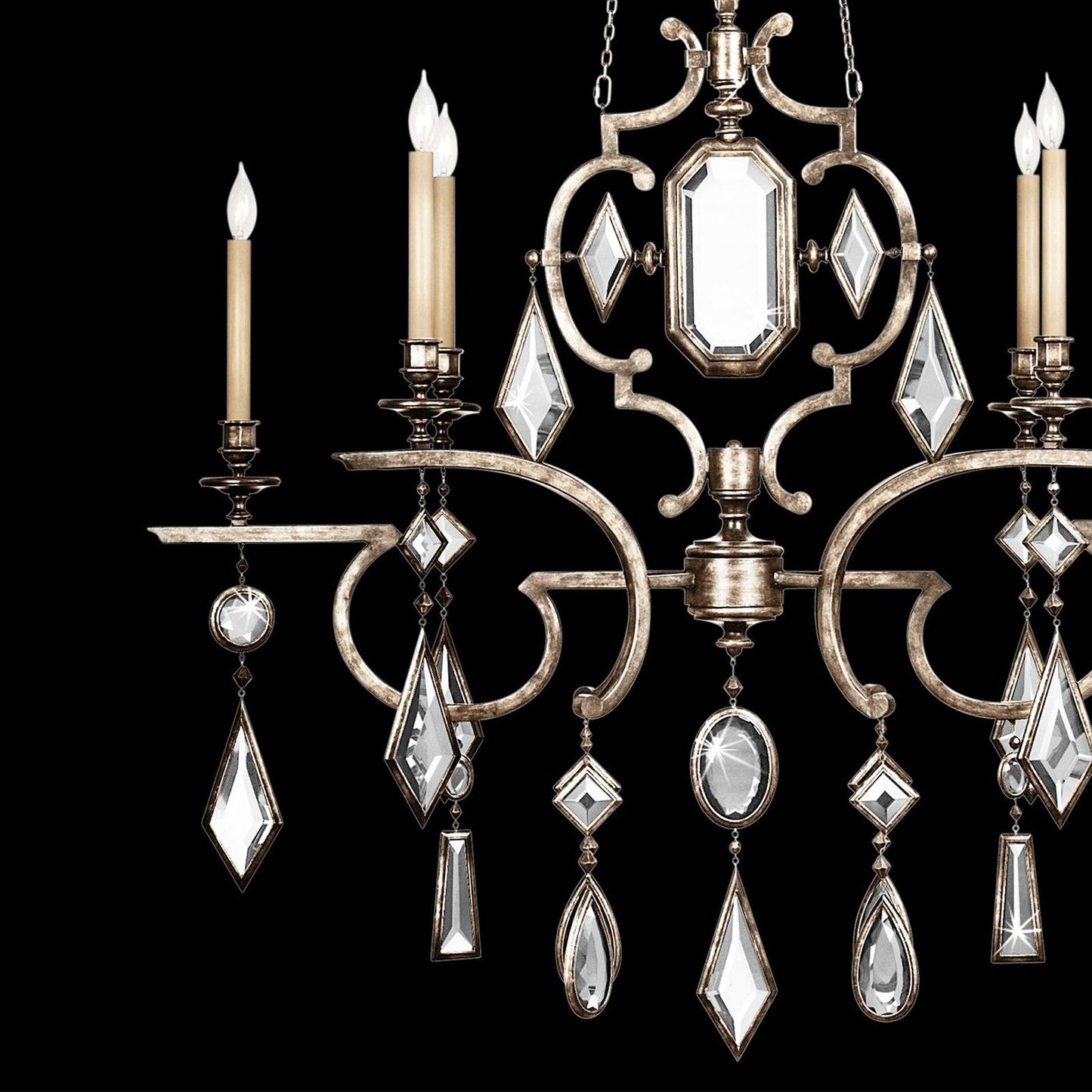 Fine Art Encased Gems 50" Oval Chandelier STK