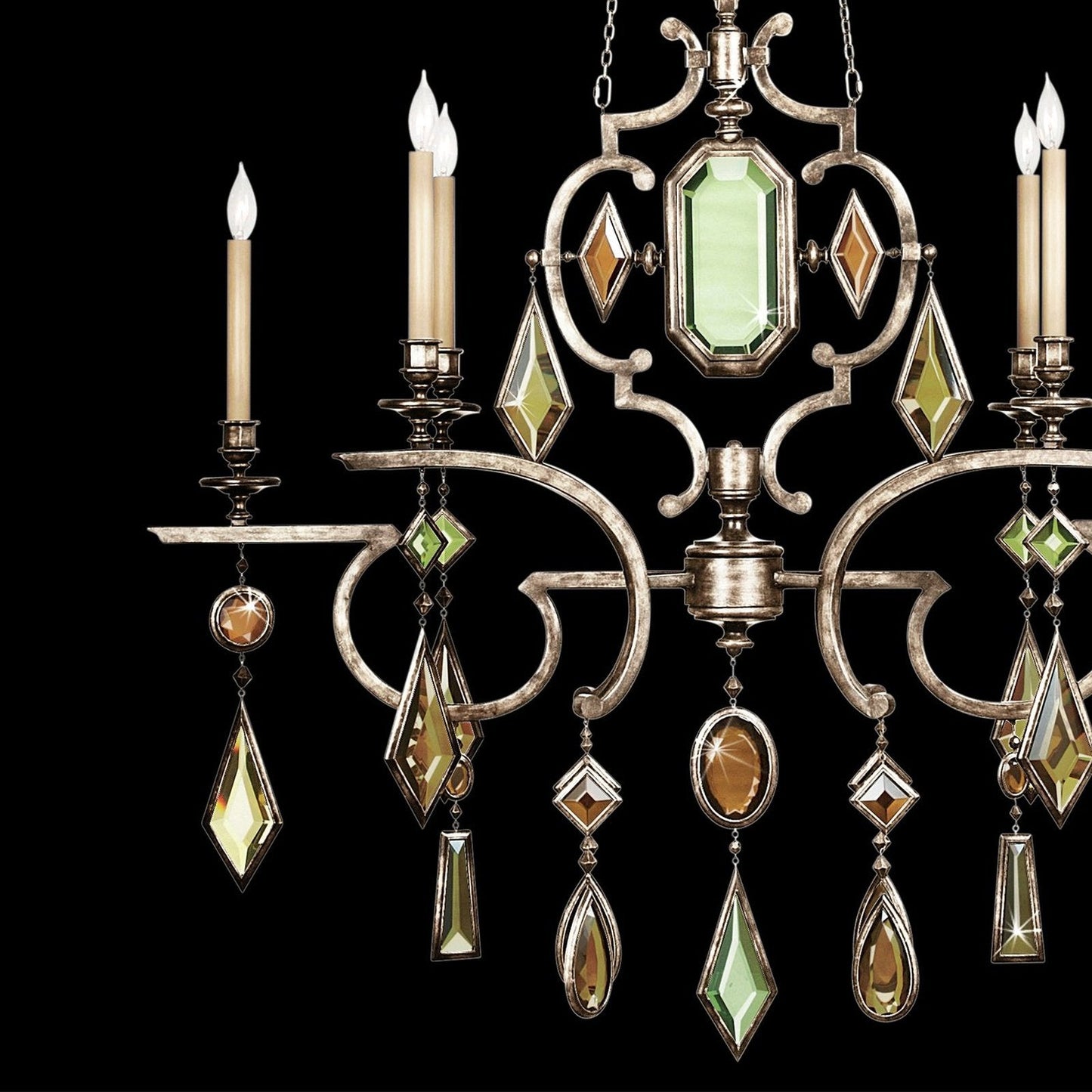 Fine Art Encased Gems 50" Oval Chandelier STK