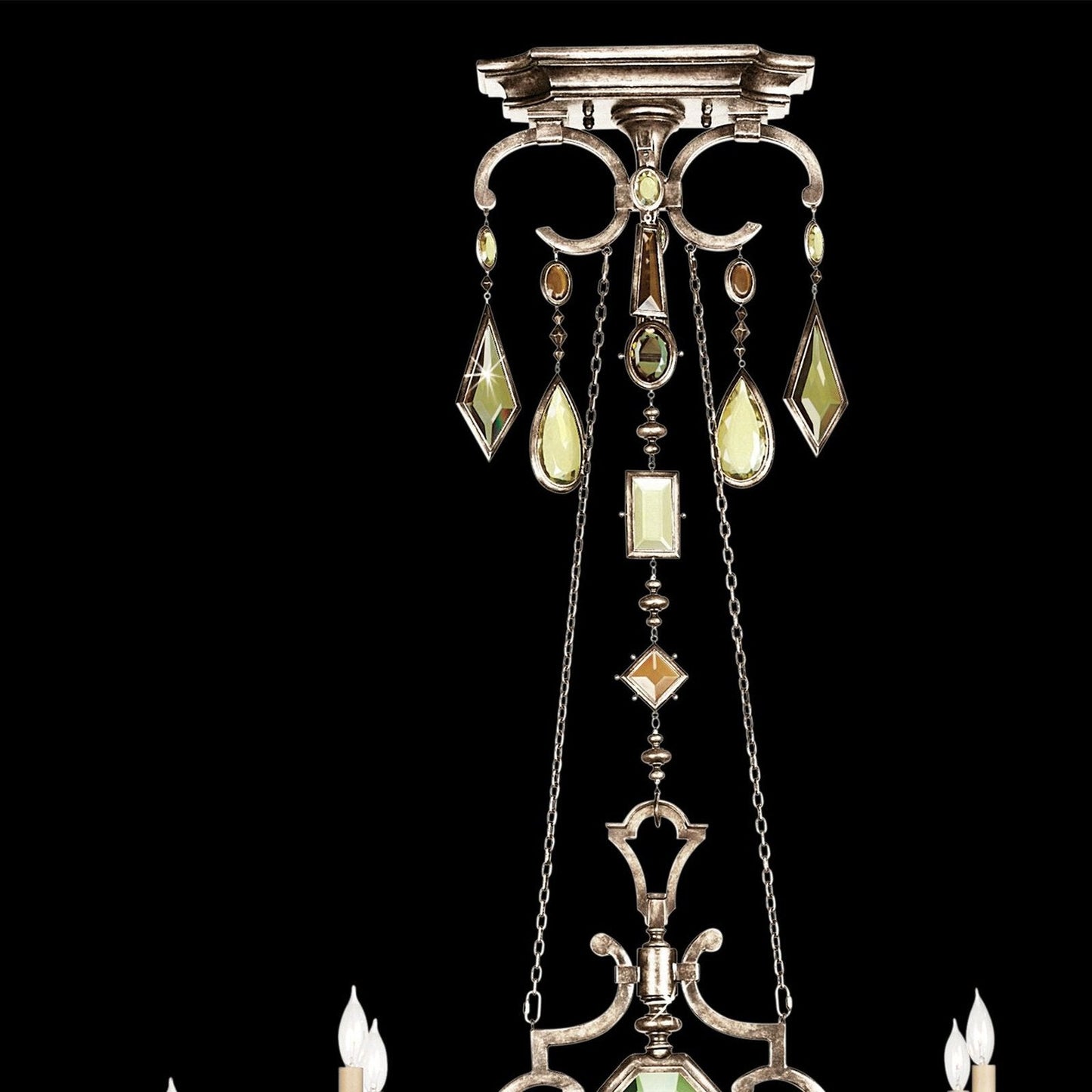 Fine Art Encased Gems 50" Oval Chandelier STK