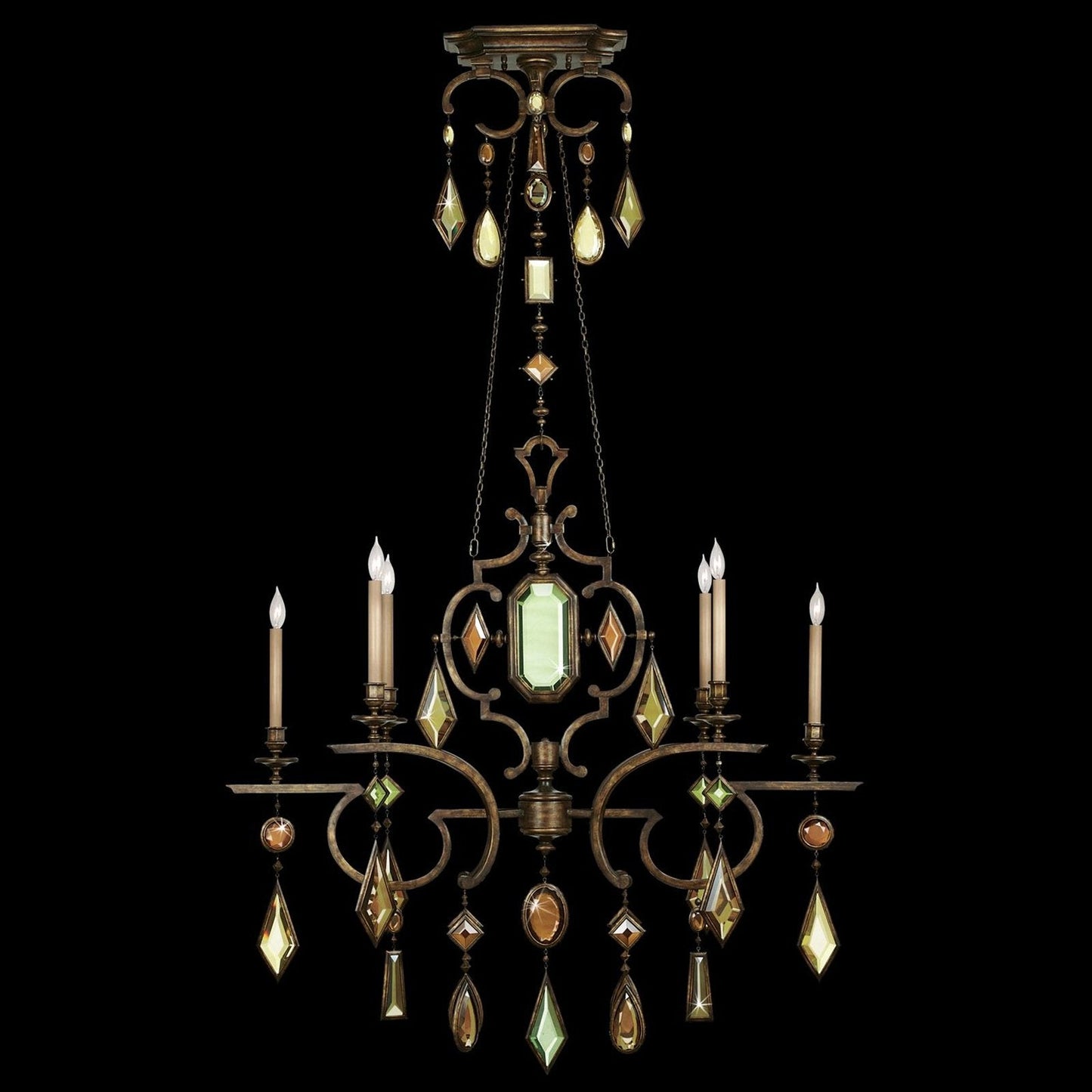 Fine Art Encased Gems 50" Oval Chandelier STK