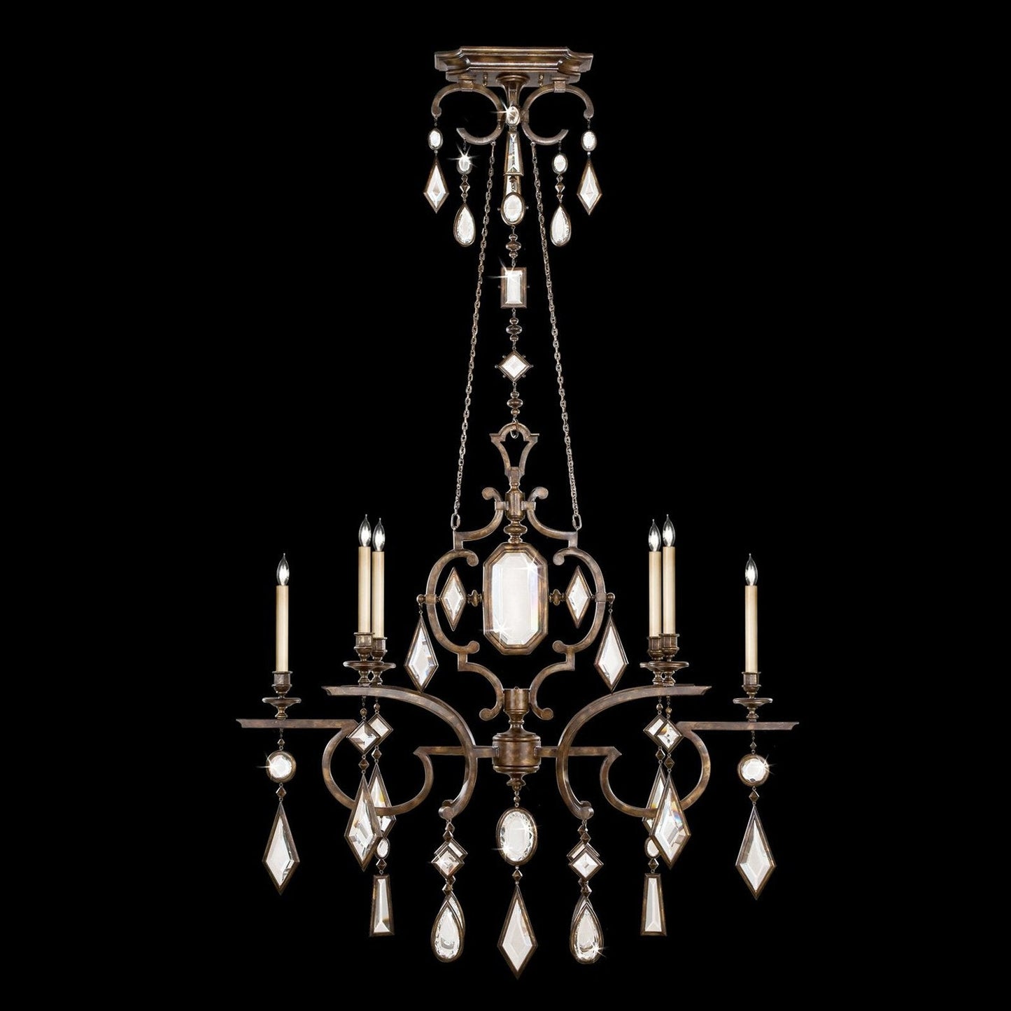 Fine Art Encased Gems 50" Oval Chandelier STK