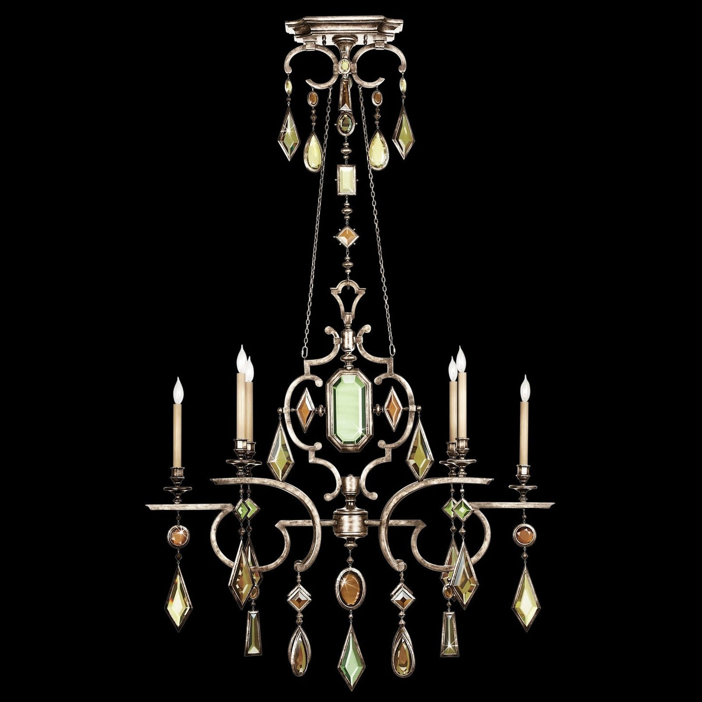 Fine Art Encased Gems 50" Oval Chandelier STK
