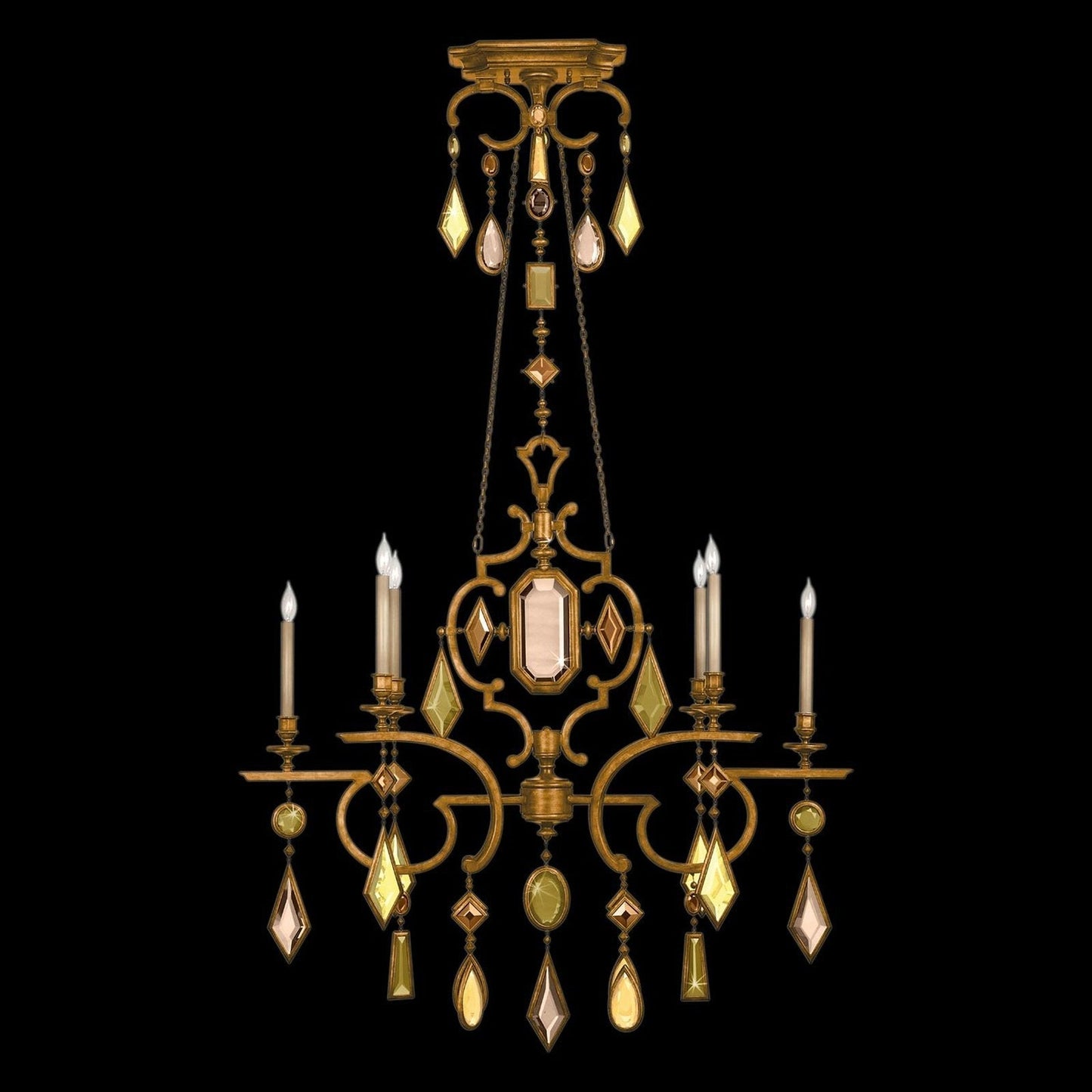 Fine Art Encased Gems 50" Oval Chandelier STK