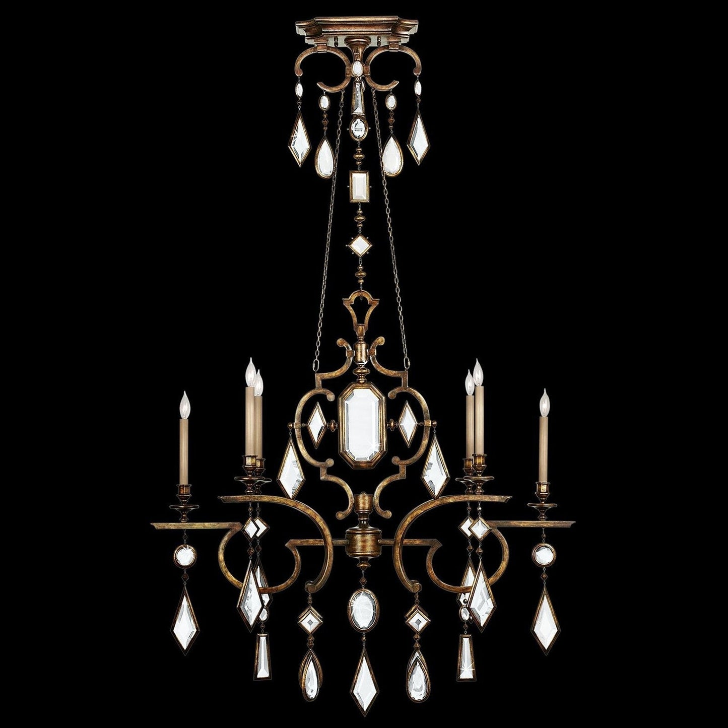 Fine Art Encased Gems 50" Oval Chandelier STK
