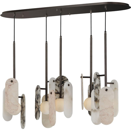 Megalith 5 Light 48" Wide LED Linear Chandelier by Nina Magon