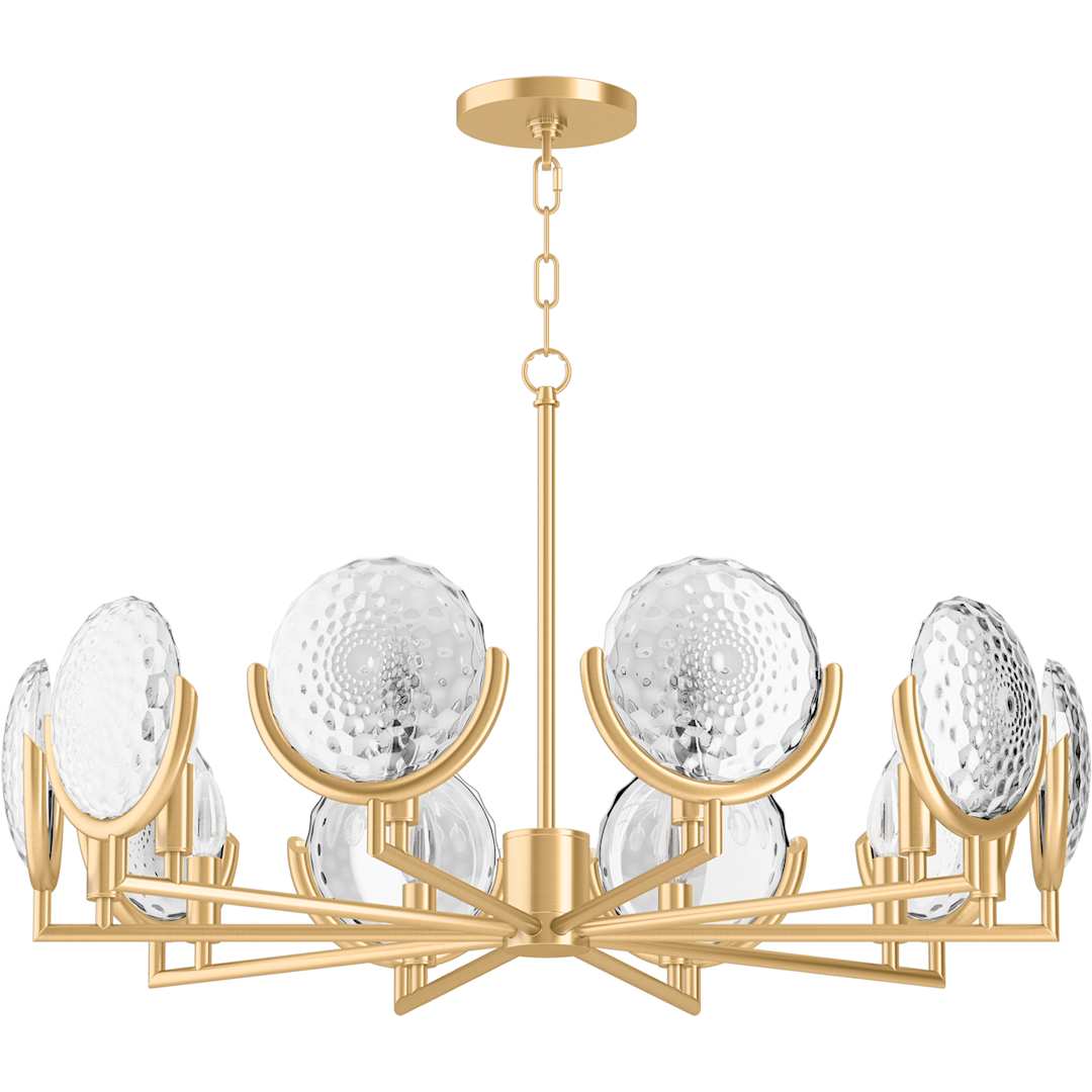 Arendela 30" Wide 10 Light Chandelier with Briolette Faceted Glass