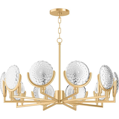 Arendela 30" Wide 10 Light Chandelier with Briolette Faceted Glass