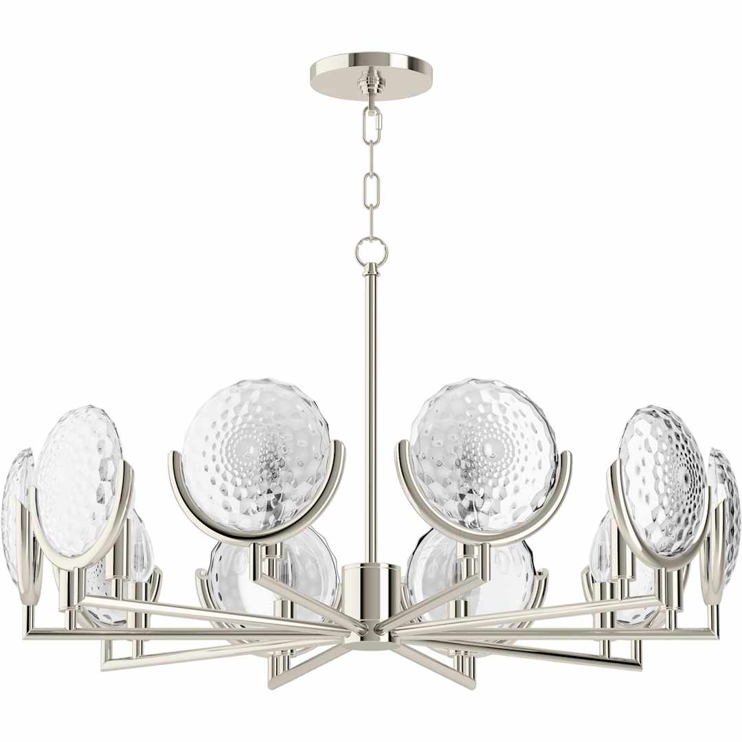 Arendela 30" Wide 10 Light Chandelier with Briolette Faceted Glass
