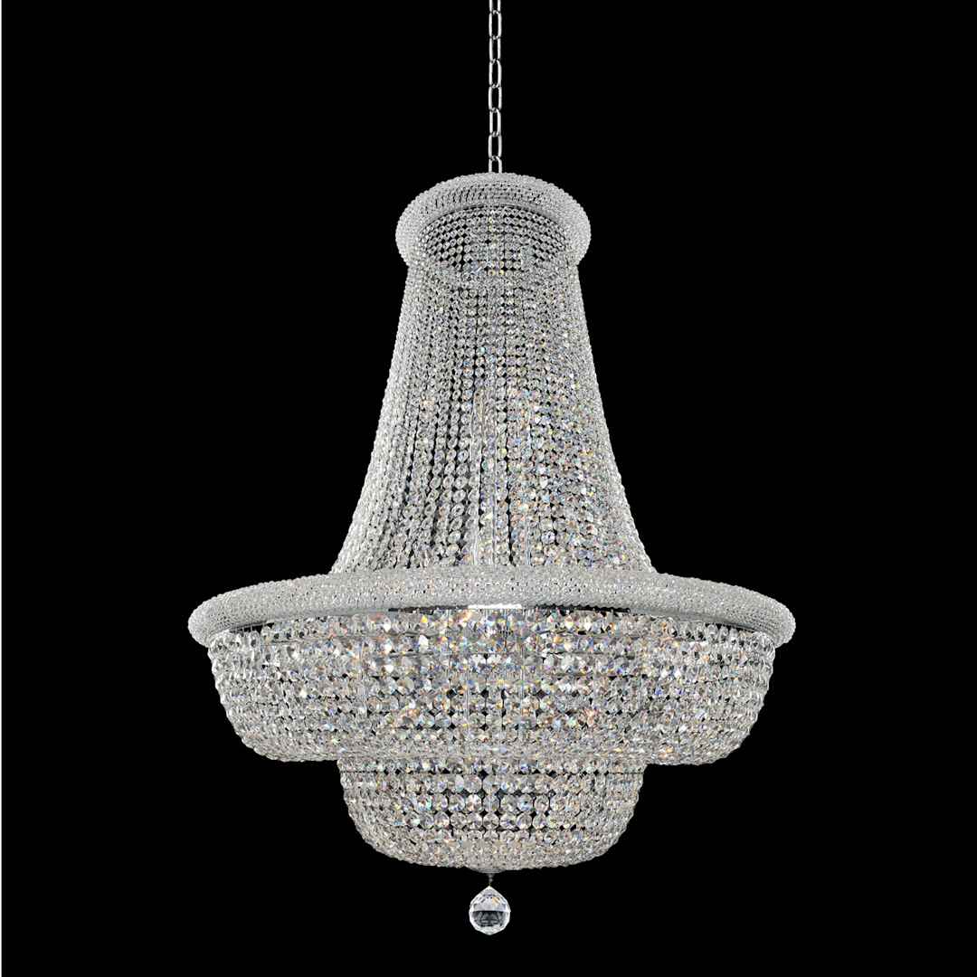 Napoli 33 Light 42" Wide Empire Chandelier with Crystal Accents