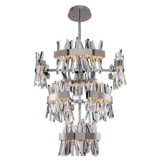 Glacier 36" Wide LED Crystal Chandelier