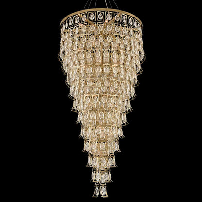 Carmella 36" Wide 13 Tier Waterfall Chandelier with Firenze Crystal