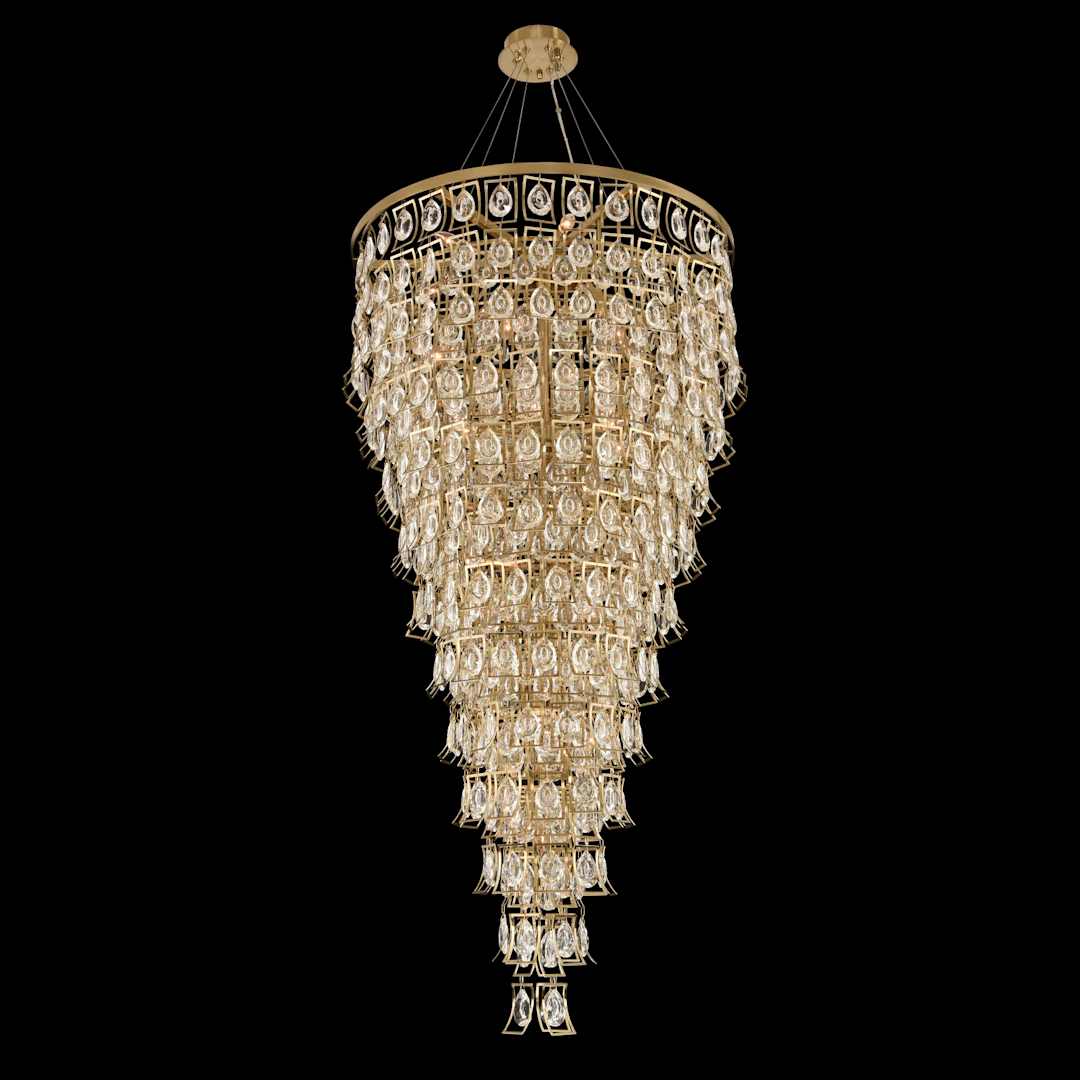 Carmella 36" Wide 13 Tier Waterfall Chandelier with Firenze Crystal