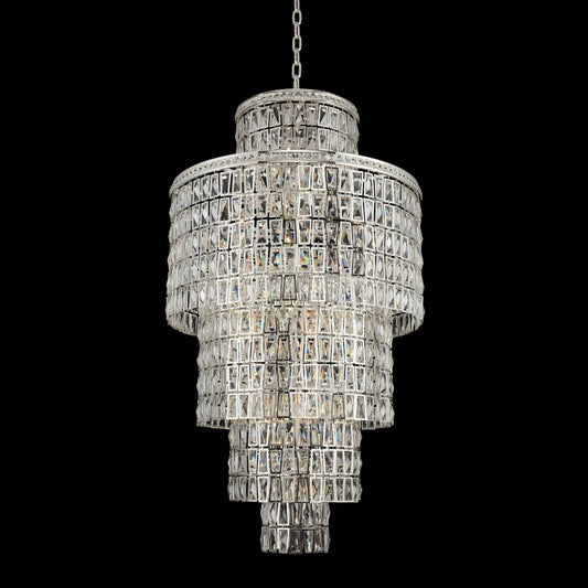 Kasturi 32" Wide Waterfall Chandelier with Firenze Crystal