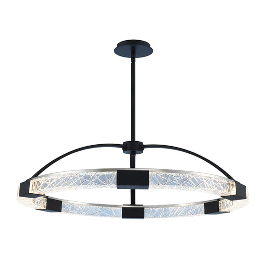 Athena 32" Wide LED Ring Chandelier with Firenze Crystal