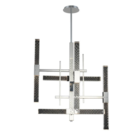 Apollo 10 Light 26" Wide LED Abstract Chandelier with Firenze Crystal