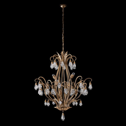 Tulipani 8 Light 38" Wide Crystal Empire Chandelier