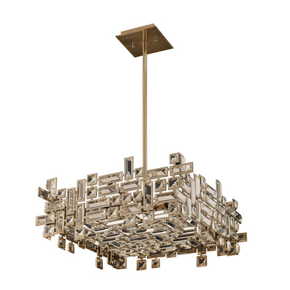 Vermeer 21" Wide Square Chandelier with Swarovski Crystal