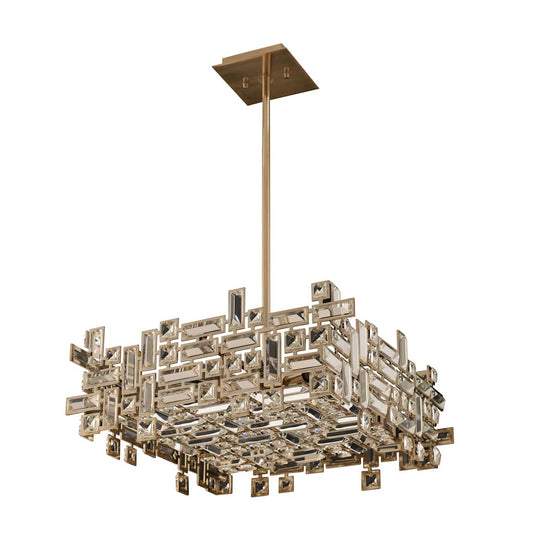 Vermeer 21" Wide Square Chandelier with Swarovski Crystal