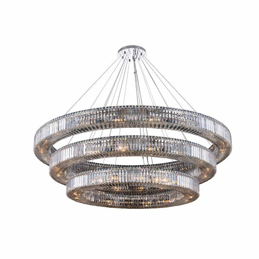 Rondelle 56 Light 72" Wide Crystal Ring Chandelier