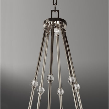Studio M SM23645BCPN Empire 6-Light LED Chandelier in Polished Nickel