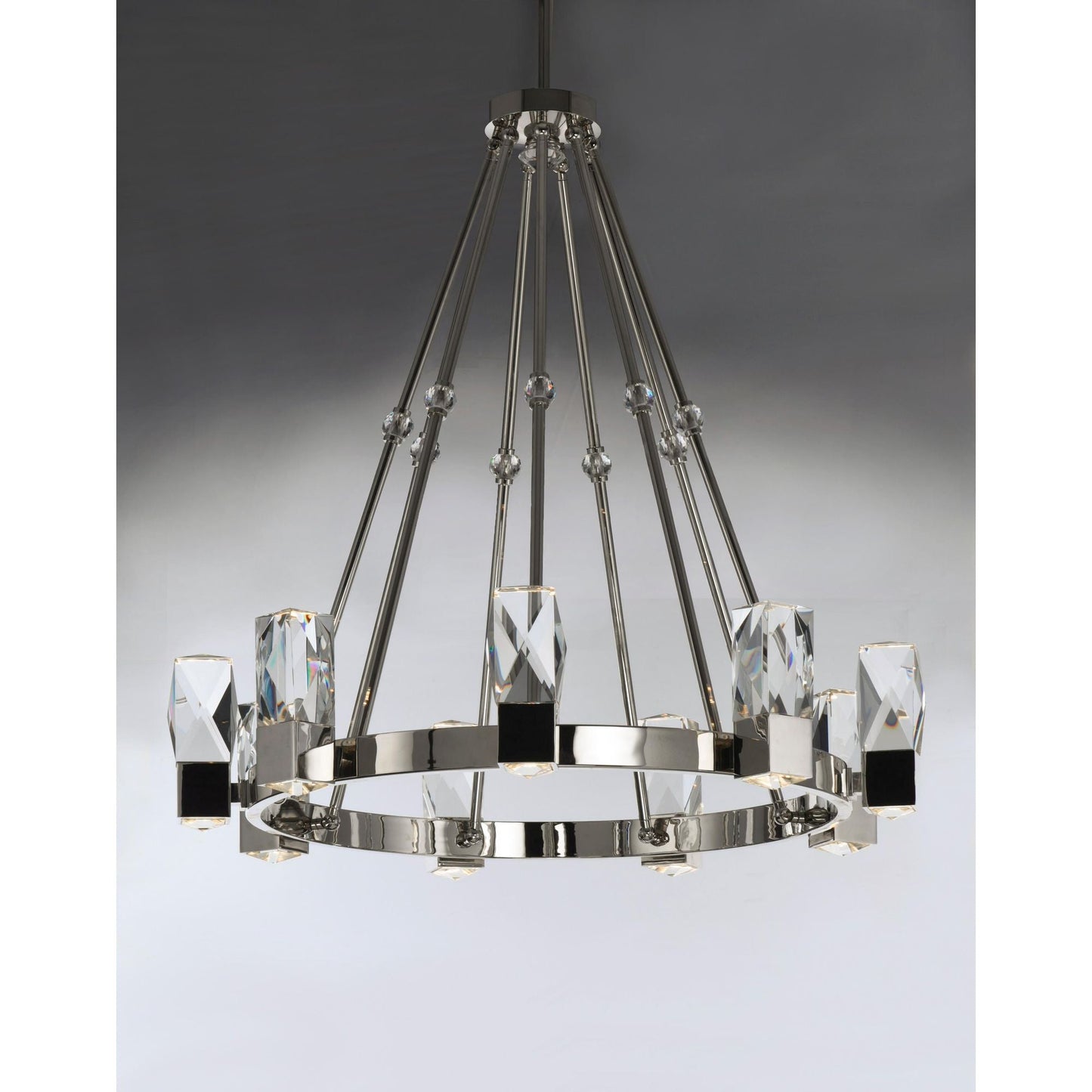 Studio M SM23648BCPN Empire 9-Light LED Chandelier in Polished Nickel