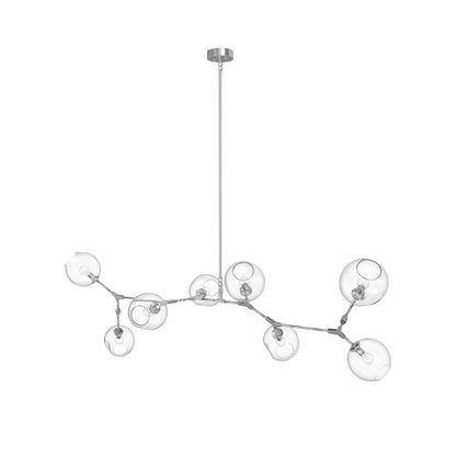Fairfax Ave. 8 Light 78" Wide Abstract Chandelier with Hand-Blown Glass Shades