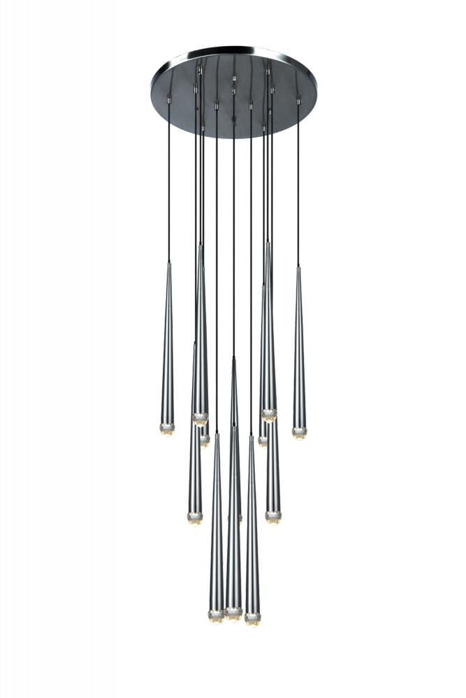 Renaie Pendant, 12-Light, LED, Chrome, 23.65"W (C62712CH 305UNAY)