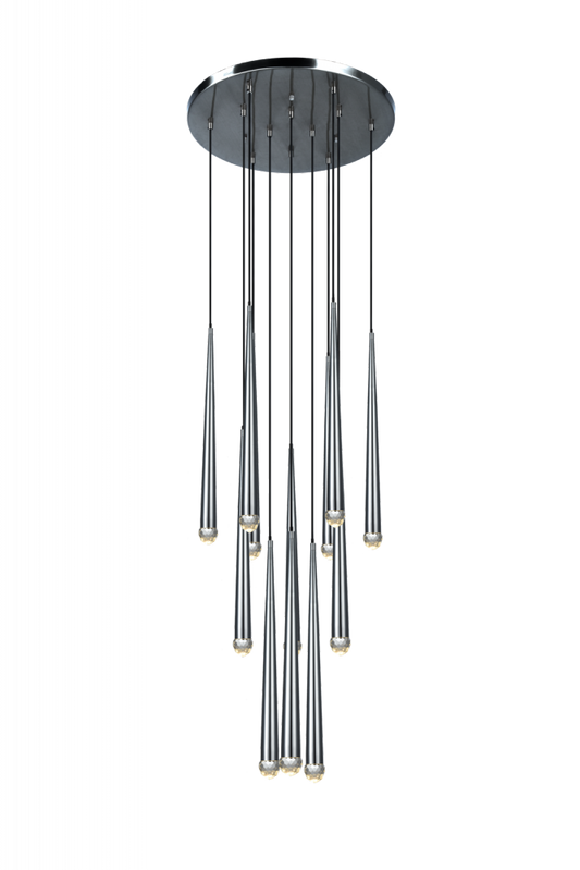 Renaie Pendant, 12-Light, LED, Chrome, 23.65"W (C62712CH 305UNAY)