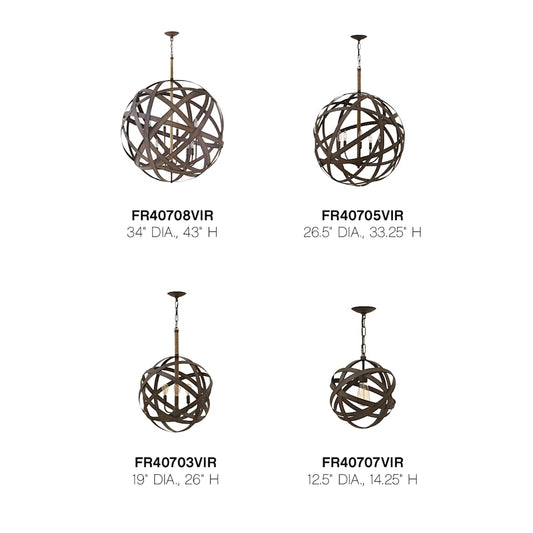 Carson 8 Light 34" Wide Globe Chandelier