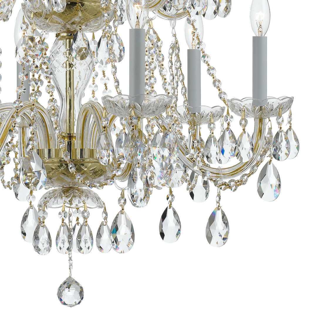 Traditional Crystal 12 Light 26" Wide Crystal Chandelier with Swarovski Strass Crystal Accents