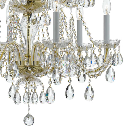 Traditional Crystal 12 Light 26" Wide Crystal Chandelier with Swarovski Strass Crystal Accents