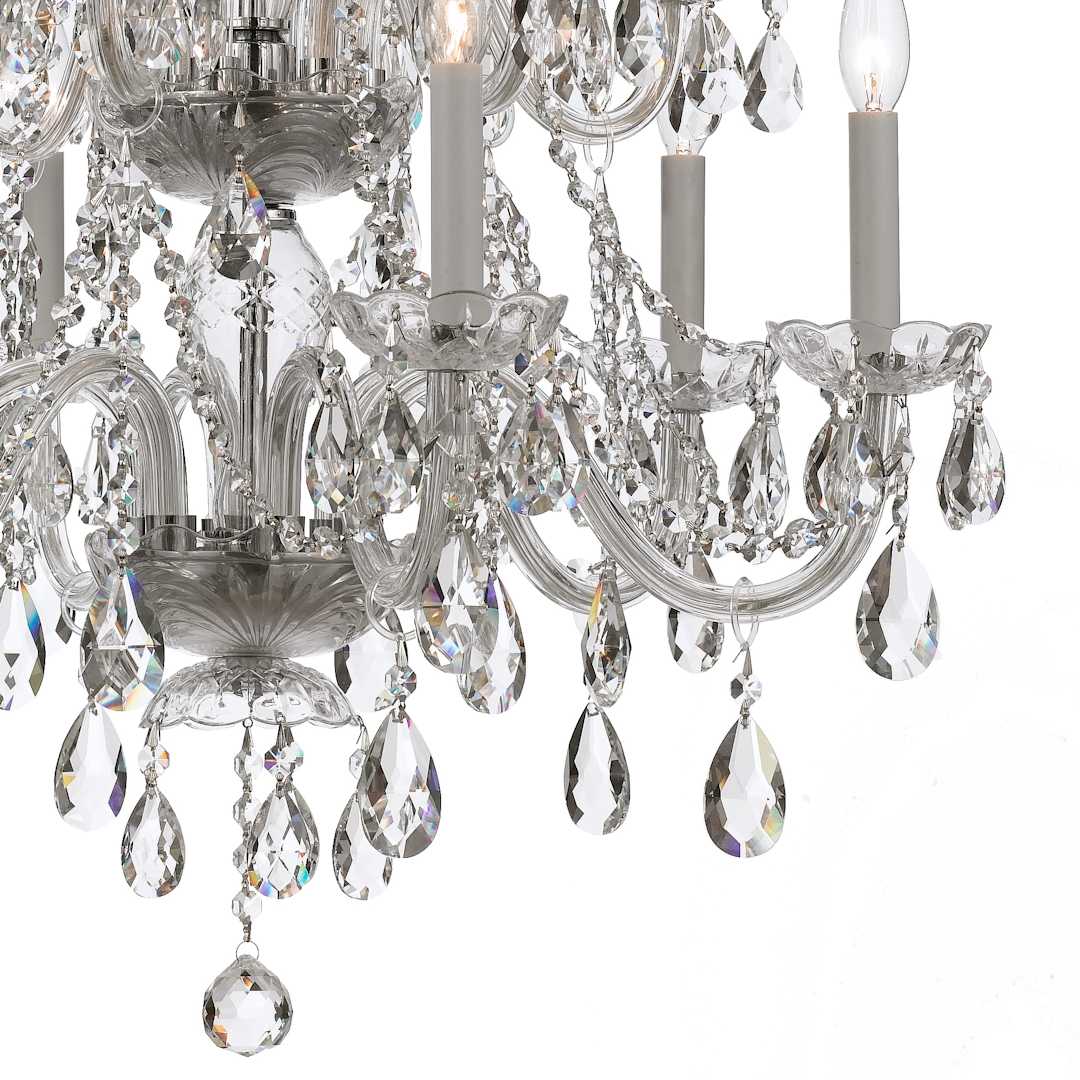Traditional Crystal 12 Light 26" Wide Crystal Chandelier with Swarovski Spectra Crystal Accents