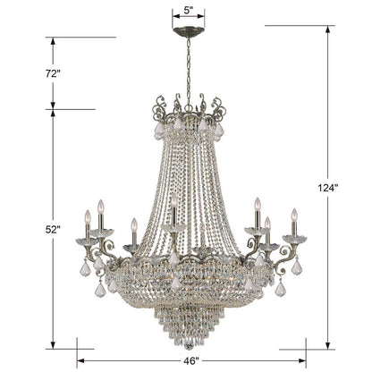 Majestic 20 Light 46" Wide Crystal Chandelier with Swarovski Strass Crystal Accents