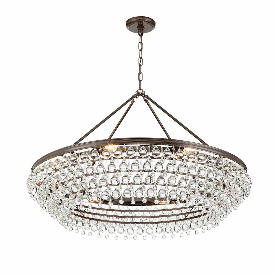 Calypso 8 Light 40" Wide Chandelier with Clear Glass Accents