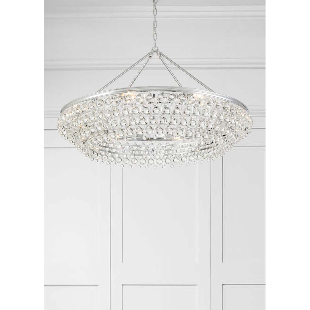 Calypso 8 Light 40" Wide Chandelier with Clear Glass Accents