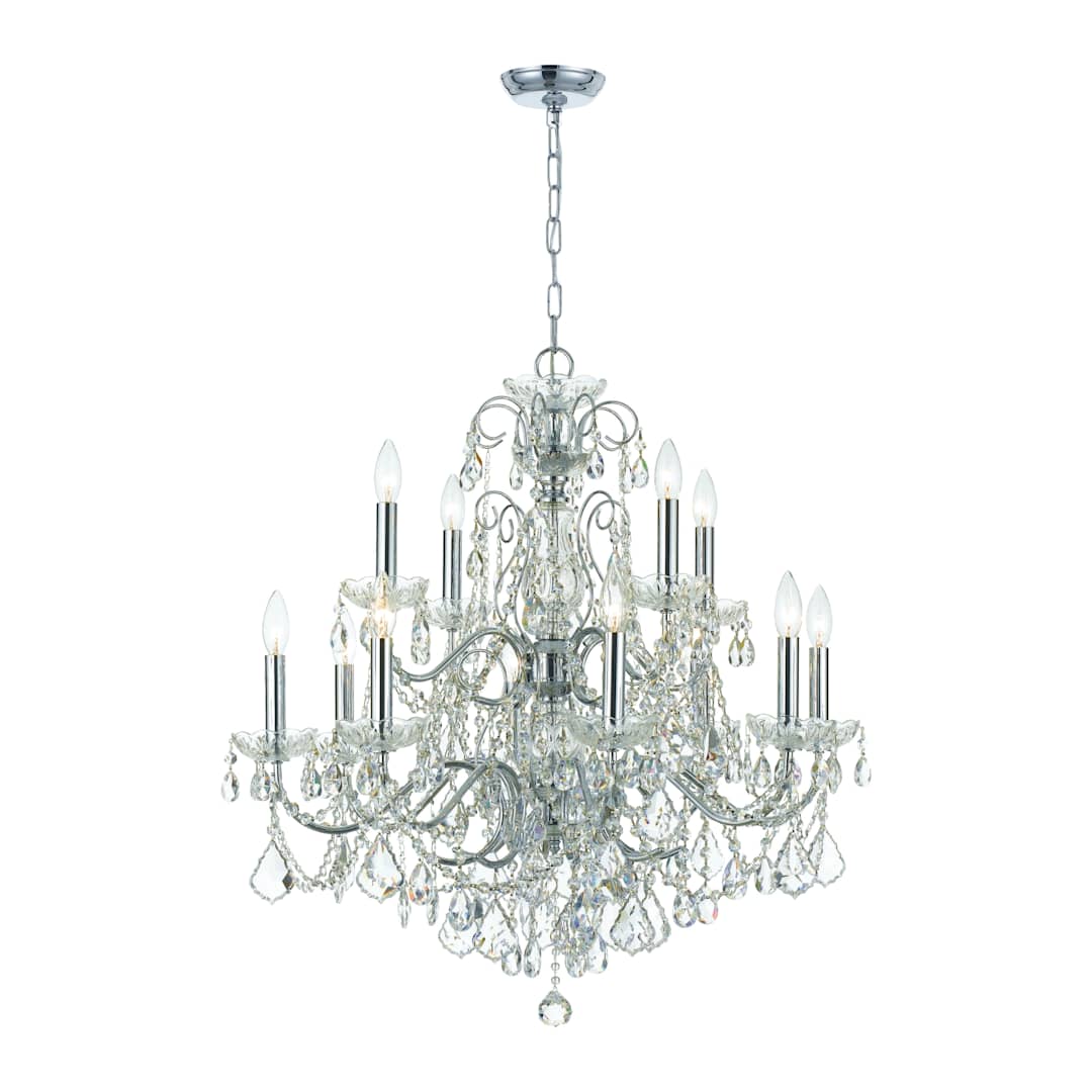 Imperial 12 Light 30" Wide Crystal Chandelier with Swarovski Strass Crystal Accents