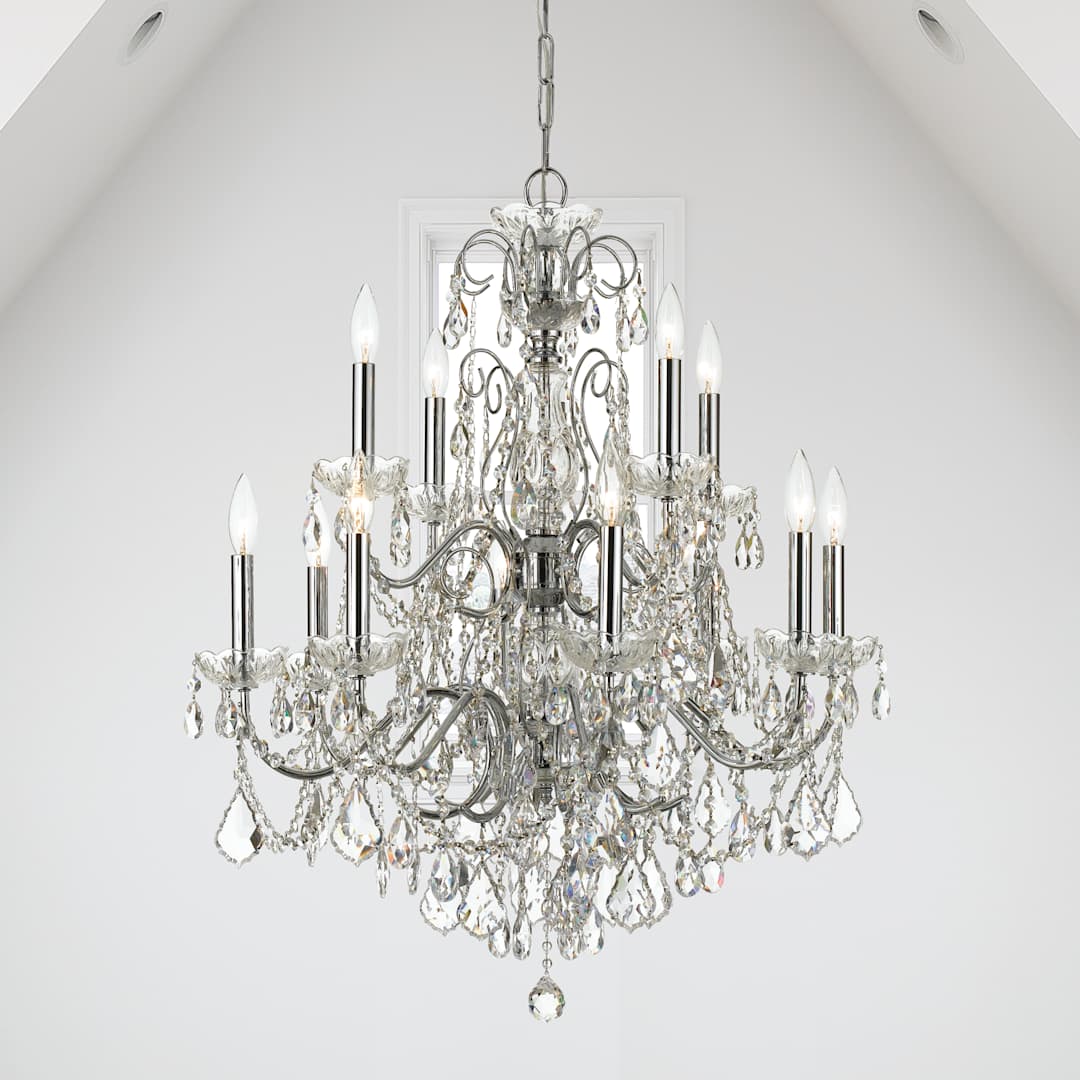 Imperial 12 Light 30" Wide Crystal Chandelier with Swarovski Spectra Crystal Accents