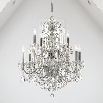 Imperial 12 Light 30" Wide Crystal Chandelier with Swarovski Spectra Crystal Accents