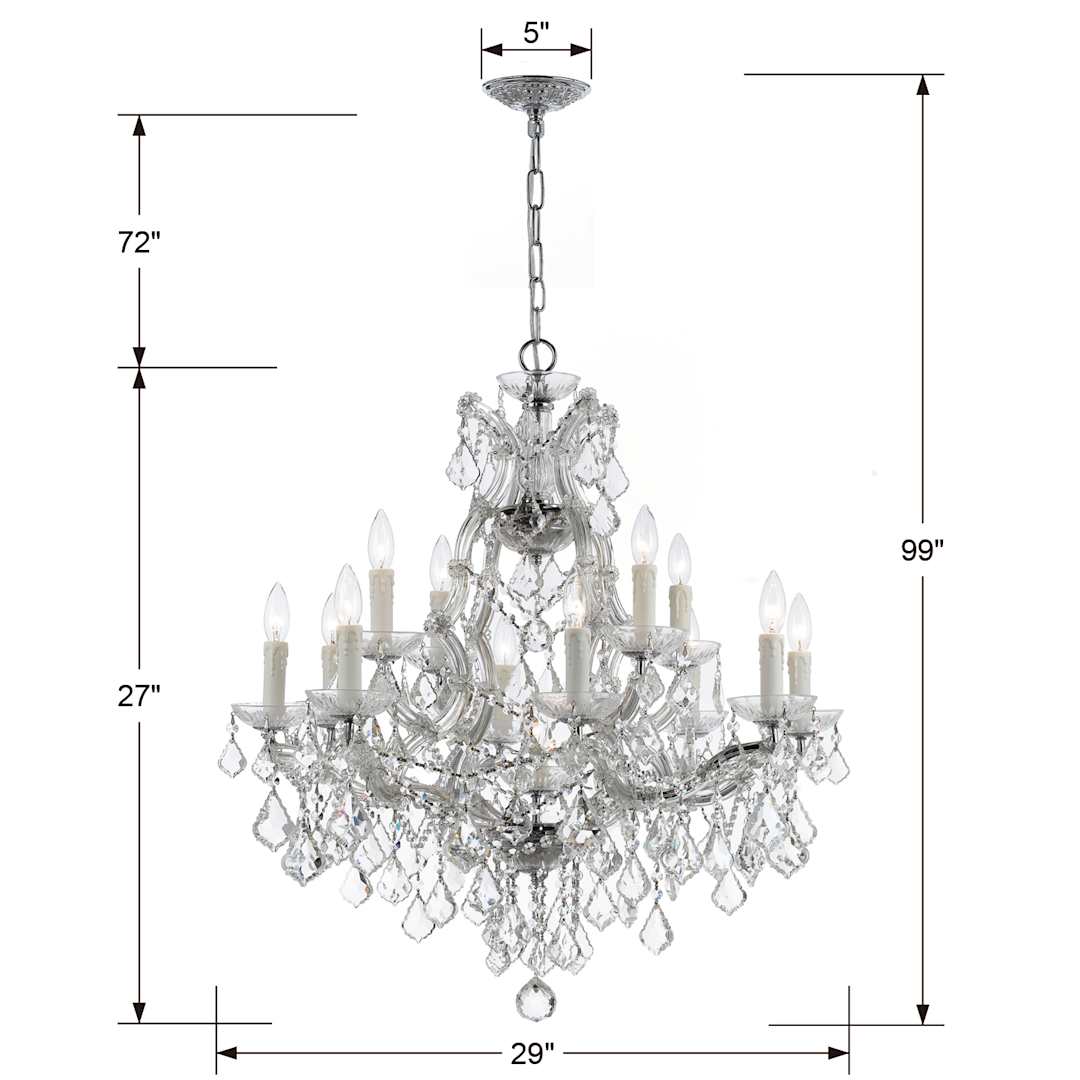 Maria Theresa 13 Light 29" Wide Crystal Chandelier with Swarovski Strass Crystal Accents