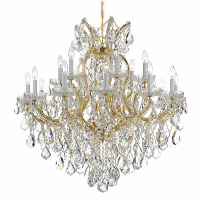 Maria Theresa 19 Light 38" Wide Crystal Candle Style Chandelier with Swarovski Spectra Crystal Accents